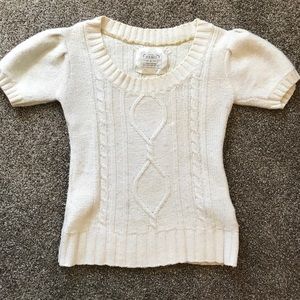 Old Navy short sleeve cable knit sweater